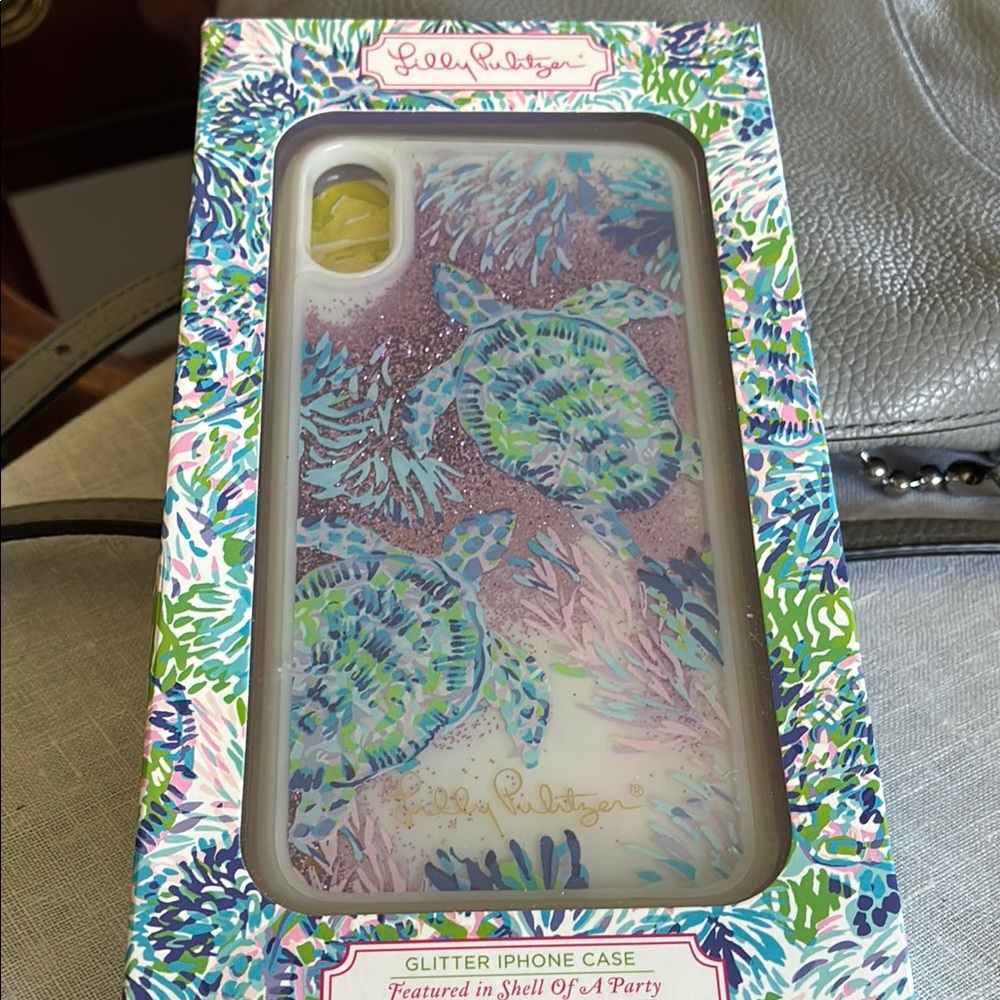 Lilly Pulitzer Sea Turtle Glitter iPhone XR Case